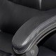 Black executive chair made of eco-leather, with footrest, foldable and comfortable OFF 417