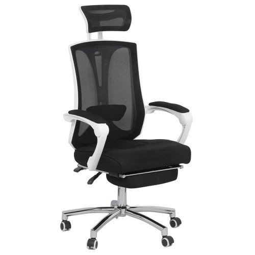 Scaun de birou ergonomic cu suport de picioare OFF 420 negru scauneonline.ro