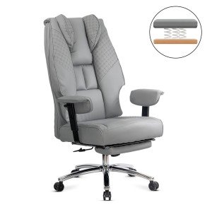 Grey OFF 421 executive chair, resistant up to 150 kg, with footrest Grey OFF 421 executive chair, resistant up to 150 kg, with footrest