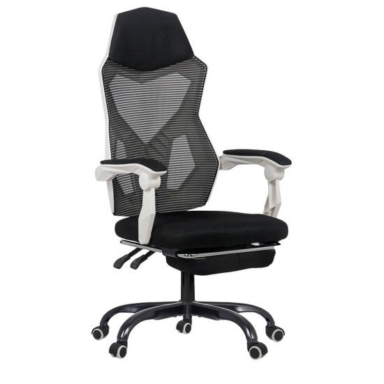 Scaun ergonomic cu suport de picioare OFF 424 alb Scaun ergonomic cu suport de picioare OFF 424 alb