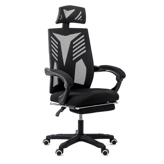 Office chair for mesh gaming and footrest OFF 427 black Office chair for mesh gaming and footrest OFF 427 black