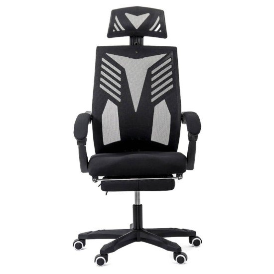 Office chair for mesh gaming and footrest OFF 427 black