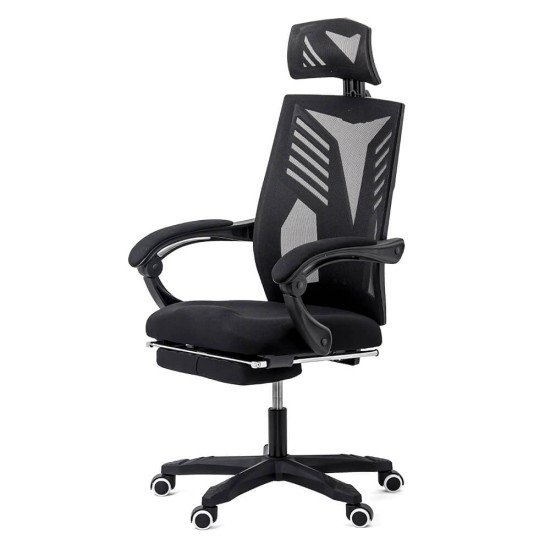 Office chair for mesh gaming and footrest OFF 427 black Office chair for mesh gaming and footrest OFF 427 black