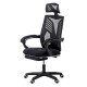 Office chair for mesh gaming and footrest OFF 427 black Office chair for mesh gaming and footrest OFF 427 black