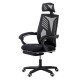 Office chair for mesh gaming and footrest OFF 427 black