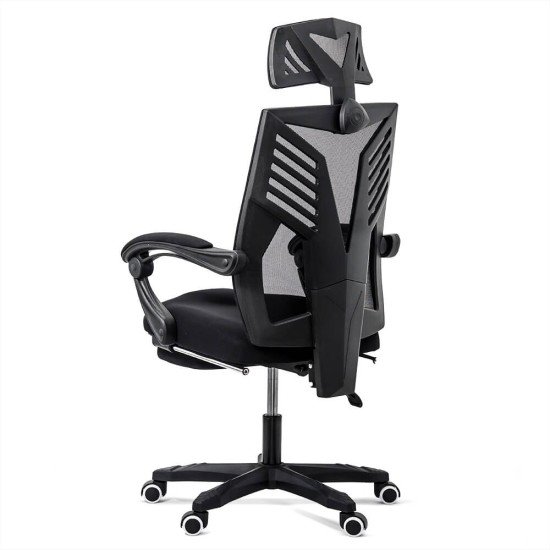 Office chair for mesh gaming and footrest OFF 427 black Office chair for mesh gaming and footrest OFF 427 black