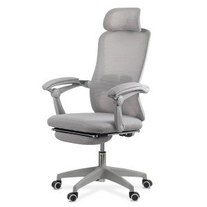Mesh office chair with headrest and footrest OFF 430 grey Mesh office chair with headrest and footrest OFF 430 grey