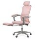 Scaun de birou din mesh cu tetiera si suport picioare OFF 430 roz