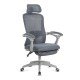 Mesh office chair with headrest and footrest OFF 430 grey
