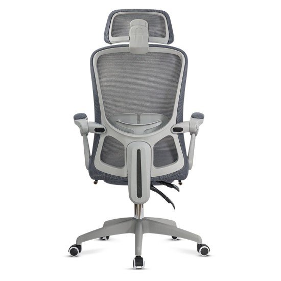 Mesh office chair with headrest and footrest OFF 430 grey