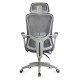 Mesh office chair with headrest and footrest OFF 430 grey