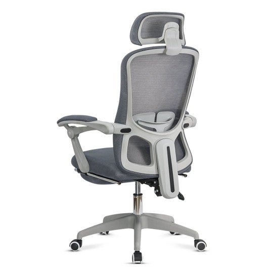 Mesh office chair with headrest and footrest OFF 430 grey