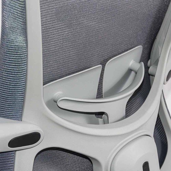 Mesh office chair with headrest and footrest OFF 430 grey