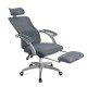 Mesh office chair with headrest and footrest OFF 430 grey
