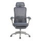 Mesh office chair with headrest and footrest OFF 430 grey