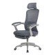 Mesh office chair with headrest and footrest OFF 430 grey