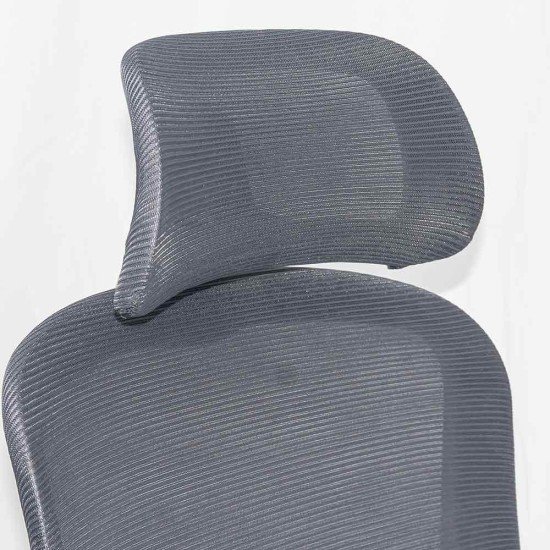 Mesh office chair with headrest and footrest OFF 430 grey