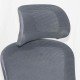 Mesh office chair with headrest and footrest OFF 430 grey