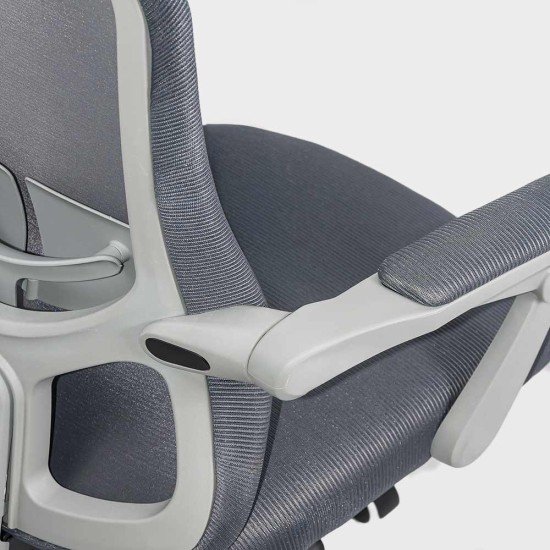 Mesh office chair with headrest and footrest OFF 430 grey