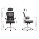 Scaun ergonomic cu suport lombar activ si tetiera reglabila OFF 432 negru