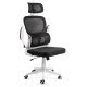 Ergonomic desk chair with lumbar support and folding arms OFF 432 black