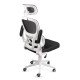 Ergonomic desk chair with lumbar support and folding arms OFF 432 black