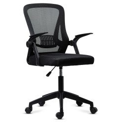 Scaun de birou pentru copii din mesh cu suport lombar OFF 433 negru