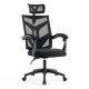 Scaun gaming negru din mesh, cu tetiera, ergonomic OFF 434