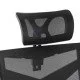 Scaun gaming negru din mesh, cu tetiera, ergonomic OFF 434