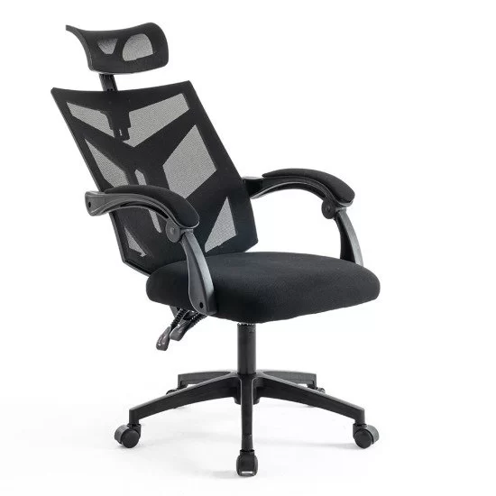 Scaun gaming negru din mesh, cu tetiera, ergonomic OFF 434