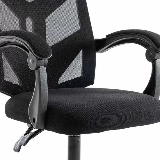 Scaun gaming negru din mesh, cu tetiera, ergonomic OFF 434