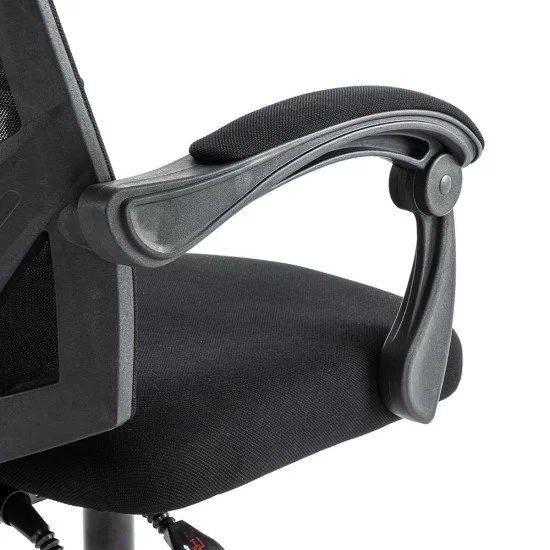 Scaun gaming negru din mesh, cu tetiera, ergonomic OFF 434