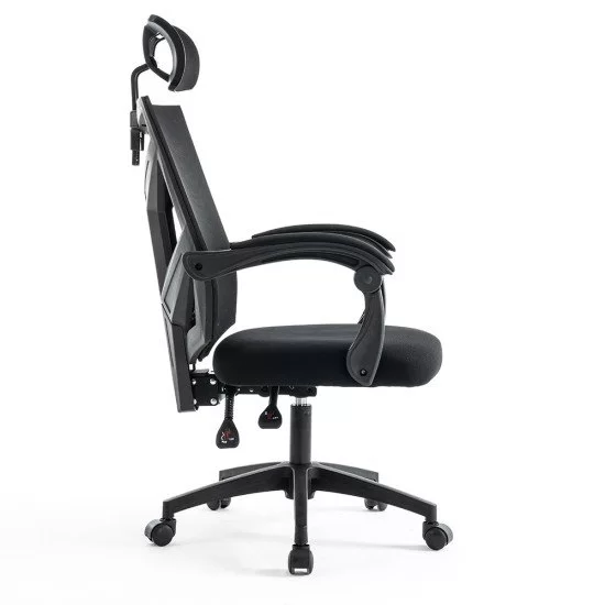 Scaun gaming negru din mesh, cu tetiera, ergonomic OFF 434