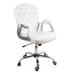 Velvet office chair adjustable in height and padded armrests OFF 437 white Velvet office chair adjustable in height and padded armrests OFF 437 white