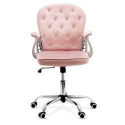 Scaun de birou din catifea OFF 437 roz