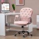 Velvet office chair adjustable in height and padded armrests OFF 437 pink
