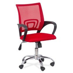 Scaun de birou din mesh si rotativ OFF 619 rosu Scaun de birou din mesh si rotativ OFF 619 rosu