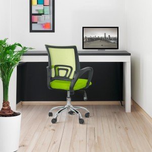 Scaun de birou din mesh si rotativ OFF 619 verde Scaun de birou din mesh si rotativ OFF 619 verde