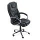 Executive chair in ecological leather and high back OFF 623 black
