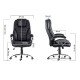 Scaun de birou directorial reglabil si rotativ din piele eco OFF 633