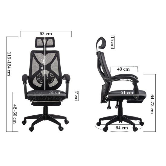 Ergonomie și confort: scaun birou OFF 636 negru