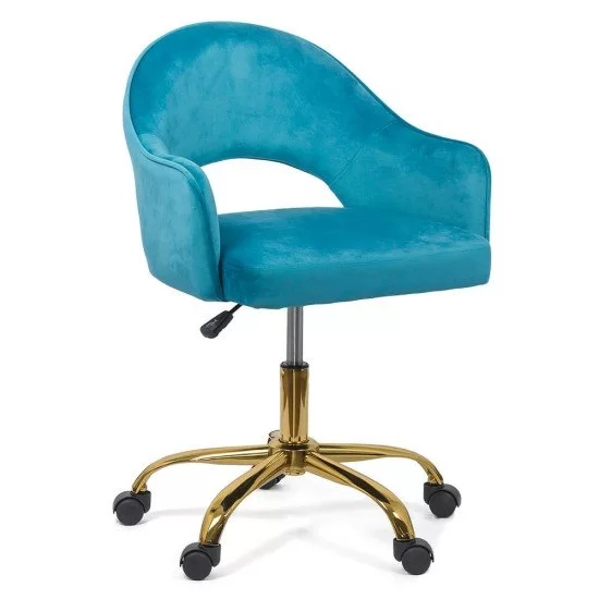 Scaun birou catifea OFF 640 bleu