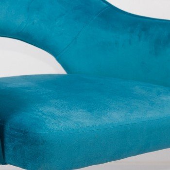 Scaun birou catifea OFF 640 bleu