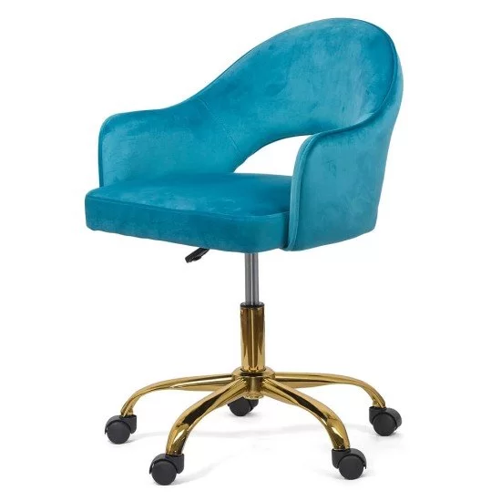 Scaun birou catifea OFF 640 bleu