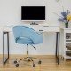 Velvet office chair with golden base OFF 640 light blue