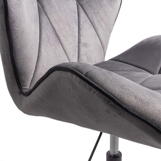 Velvet office chair OFF 643 grey