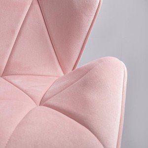 Scaun de birou din catifea OFF 643 roz Scaun de birou din catifea OFF 643 roz