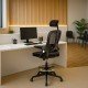 Scaun ergonomic de lucru negru din mesh cu suport picioare reglabil OFF 650