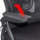 Scaun ergonomic de lucru negru din mesh cu suport picioare reglabil OFF 650