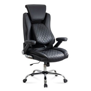 OFF 651 black executive chair made of eco-leather with lumbar support and adjustable headrest OFF 651 black executive chair made of eco-leather with lumbar support and adjustable headrest